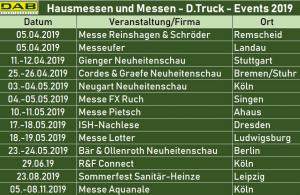 Hausmessen & Events 2019